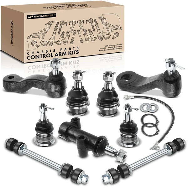 2000-2006 GMC Yukon XL 1500 A Set of 9 Ball Joint Bracket Idler Arm Sway Bar Link Kit Front Side A-Premium APCA0981