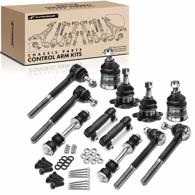 12 Pcs Front Sway Bar End Links Tie Rod Ends