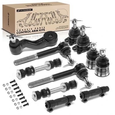11 Pcs Front Idler Arm & Bar Link & Tie Rod End with Sleeve & Ball Joint