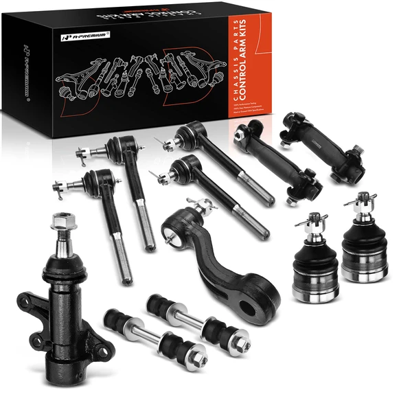 1993-1999 Chevrolet C2500 Suburban A Set of 12 Ball Joint and Sway Bar Link Full Kit Front Side A-Premium APCA0985