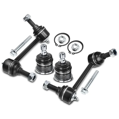 4 Pcs Front & Rear Sway Bar Link with Ball Joint
