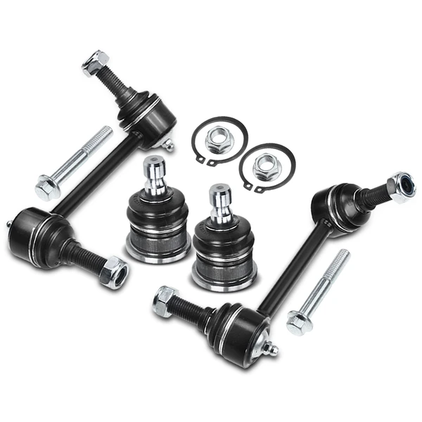 A Set of 4 Ball Joint and Sway Bar Link Kit Front Side A-Premium APCA0995