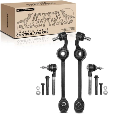 4 Pcs Front Control Arm with Ball Joint Tie Rod End