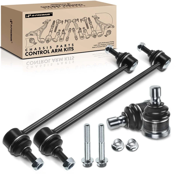 2005-2011 Mercury Mariner A Set of 4 Ball Joint and Sway Bar Link Kit Front Side A-Premium APCA1011
