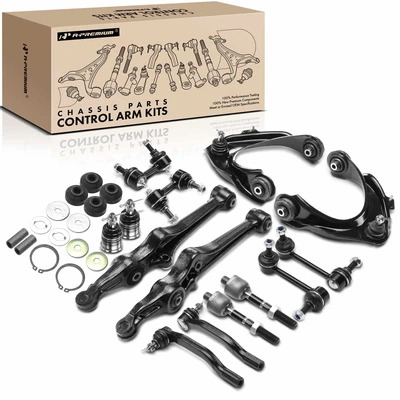 16 Pcs Control Arm Ball Joint Sway Bar Link Tie Rod End
