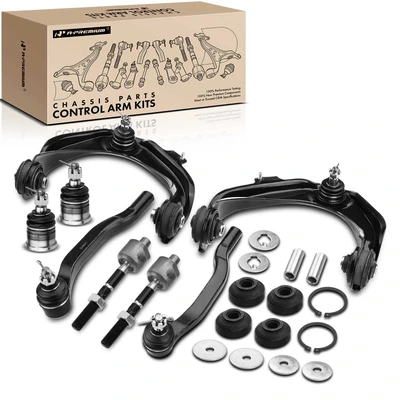 1999-2003 Acura TL A Set of 10 Control Arm Ball Joint Strut Mount Tie Rod End Kit Front Side A-Premium APCA1036