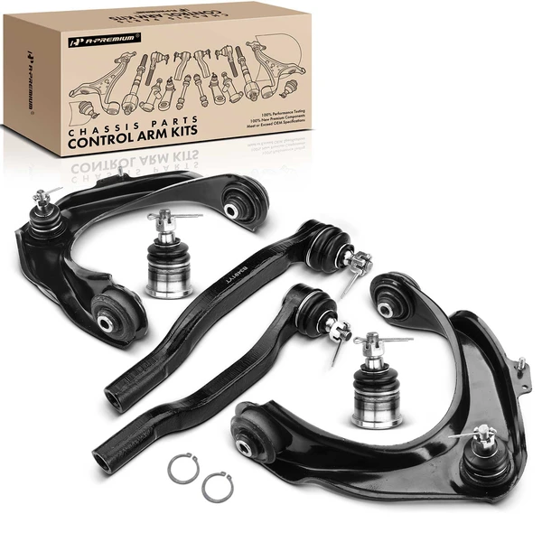 2001-2003 Acura CL A Set of 6 Control Arm Ball Joint and Tie Rod End Kit Front Side A-Premium APCA1038