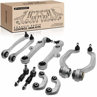 10 Pcs Front Control Arm with Ball Joint Stabilizer Bar Link