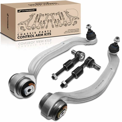 4 Pcs Front Lower Control Arm & Ball Joints Tie Rod Ends