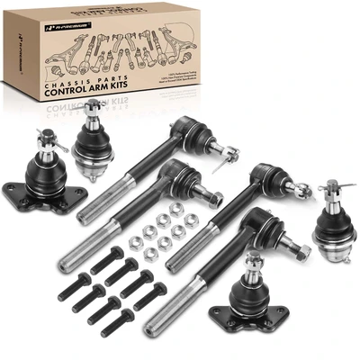 8 Pcs Inner & Outer Tie Rod End & Ball Joint