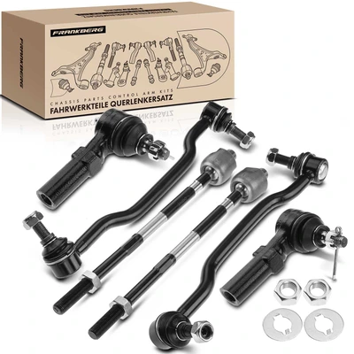 6 Pcs Front Stabilizer Bar End Links and Tie Rod Ends
