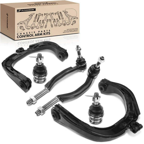 2003-2008 Isuzu Ascender A Set of 6 Control Arm Ball Joint and Tie Rod End Kit Front Side A-Premium APCA1059