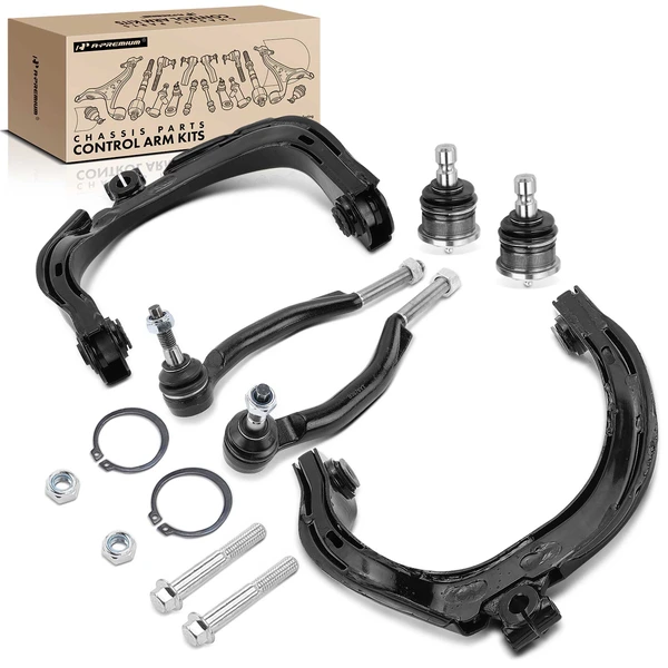 2003-2008 Isuzu Ascender A Set of 6 Control Arm Ball Joint and Tie Rod End Kit Front Side A-Premium APCA1065