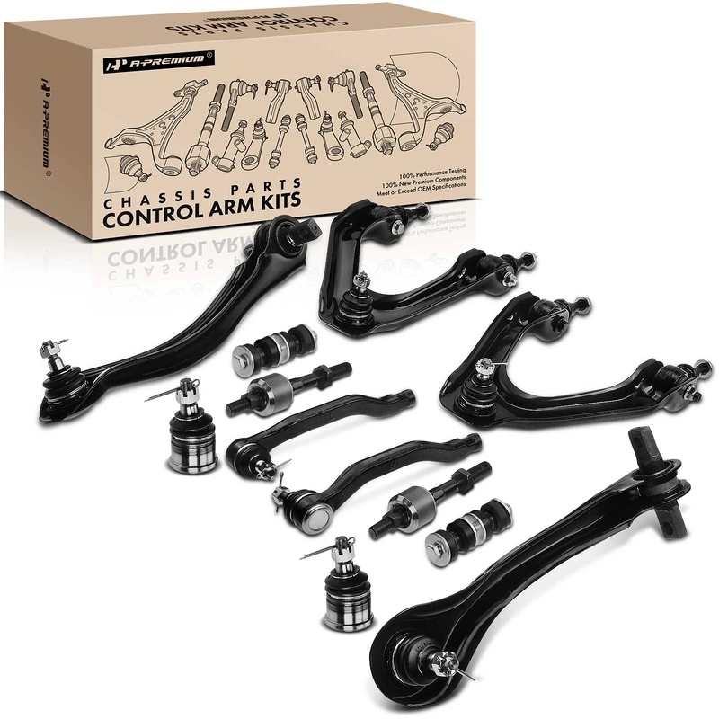 A Set of 12 Control Arm Ball Joint Sway Bar Link Tie Rod End Kit Front & Rear A-Premium APCA1074