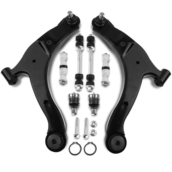 2000-2005 Dodge Neon A Set of 8 Control Arm Ball Joint and Sway Bar Link Kit Front Side A-Premium APCA1088
