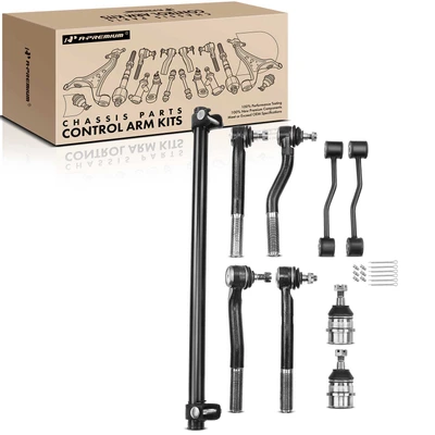 9 Pcs Front Stabilizer Bar Links & Tie Rod End