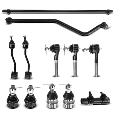 12 Pcs Front Stabilizer Bar End Link Tie Rod End Kit