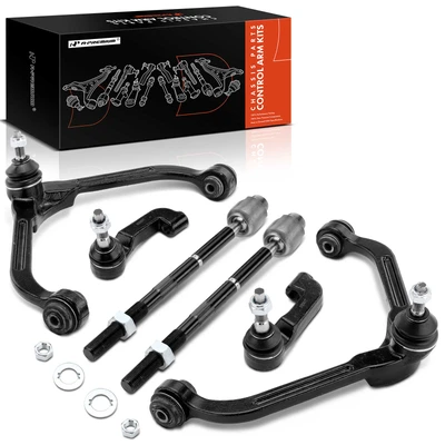 6 Pcs Front Control Arm & Ball Joint & Tie Rod End