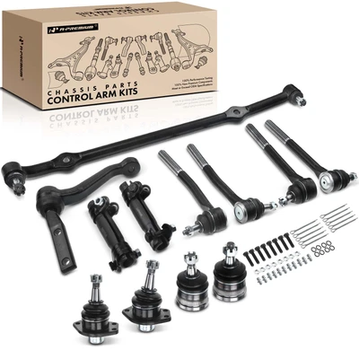 12 Pcs Front Tie Rod End with Ball Joint