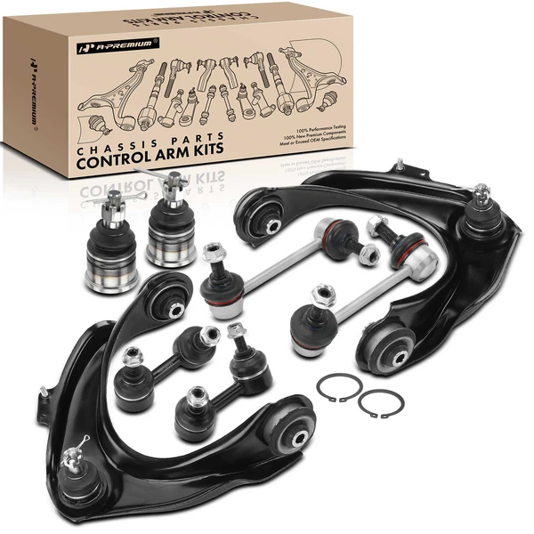 1999-2003 Acura TL A Set of 8 Control Arm Ball Joint and Sway Bar Link Kit Front & Rear A-Premium APCA1123