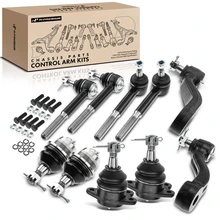 1995-1999 Chevrolet K1500 A Set of 10 Ball Joint Idler Arm and Tie Rod End Kit Front Side A-Premium APCA1124