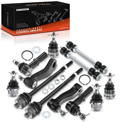 12 Pcs Front Sway Bar Link Tie Rod End & Ball Joint