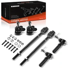 6 Pcs Inner & Outer Tie Rod End Front Lower Ball Joint