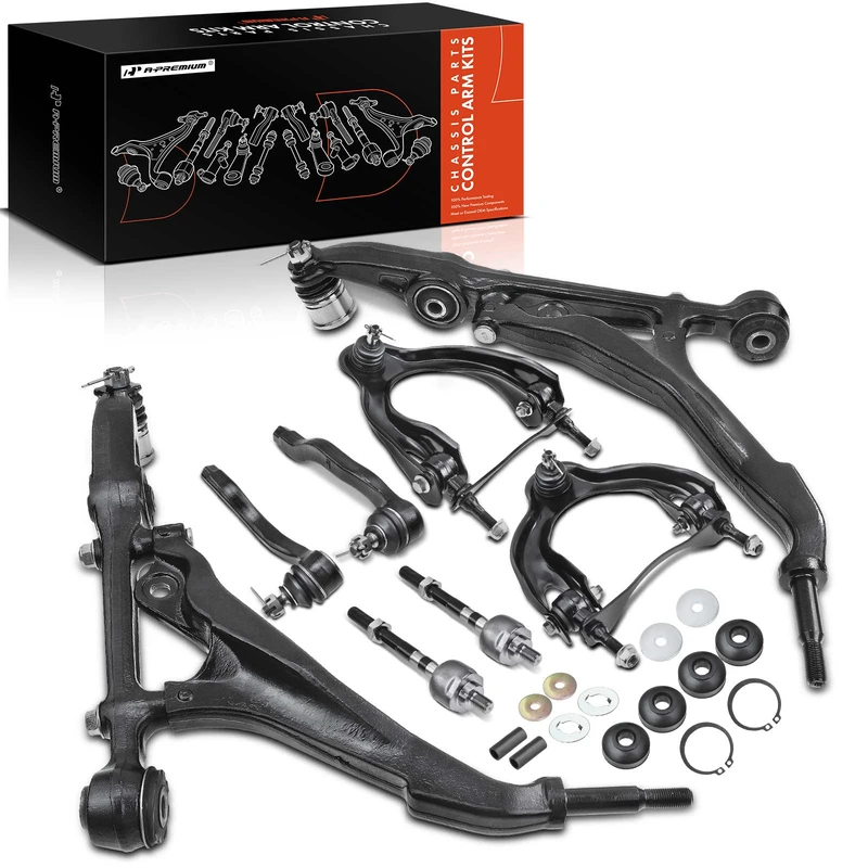 1992-1995 Honda Civic A Set of 10 Control Arm Tie Rod End and Strut Mount Kit Front Side A-Premium APCA1140