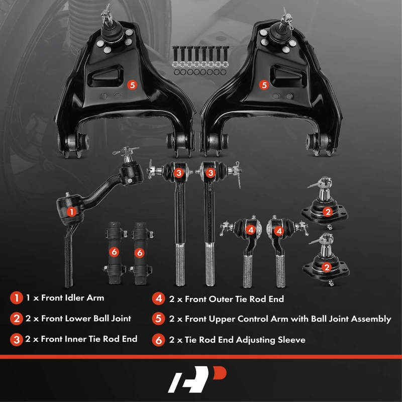 A Set of 11 Control Arm and Ball Joint Full Kit Front Side A-Premium APCA1144