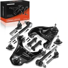 10 Pcs Front Control Arm with Ball Joints Tie Rod End