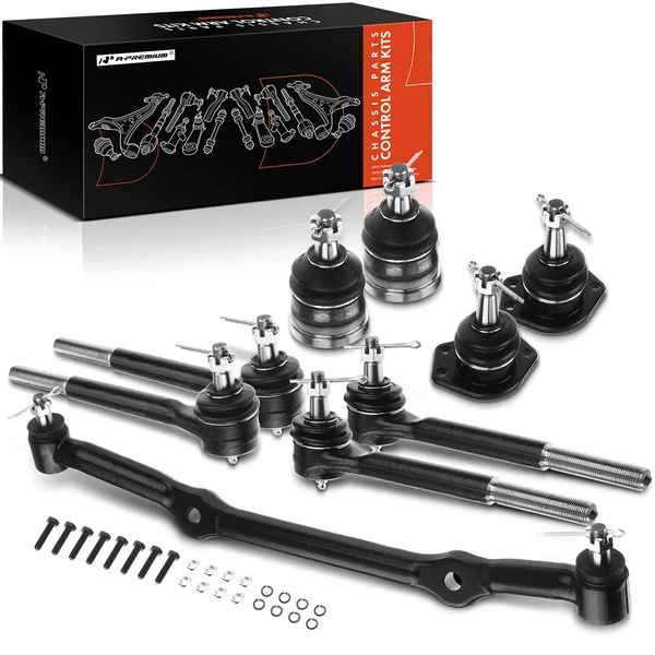 A Set of 9 Ball Joint Tie Rod End and Center Link Kit Inner & Outer A-Premium APCA1151