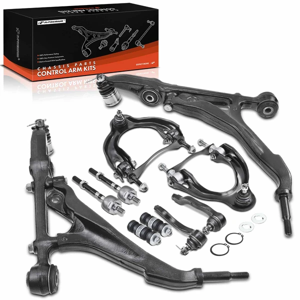 1992-1995 Honda Civic A Set of 10 Control Arm Sway Bar Link and Tie Rod End Kit Front Side A-Premium APCA1155