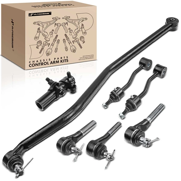 A Set of 7 Ball Joint and Sway Bar Link Full Kit Front Side A-Premium APCA1158