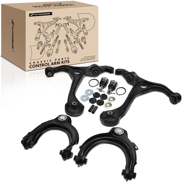 A Set of 8 Control Arm Ball Joint and Strut Mount Kit Front Lower & Upper A-Premium APCA1161