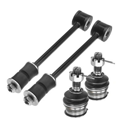 4 Pcs Rear Stabilizer Bar Link & Front Upper Ball Joint