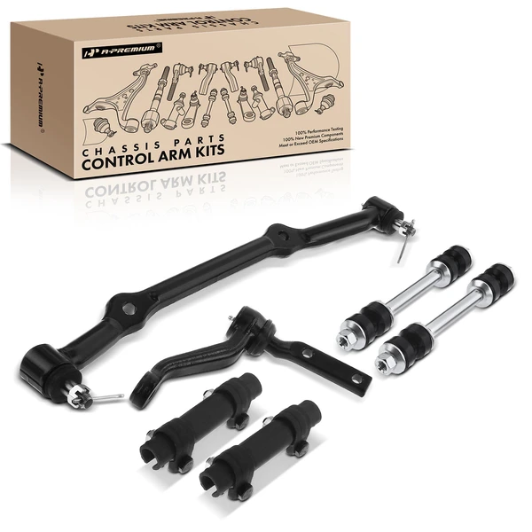 A Set of 6 Ball Joint and Sway Bar Link Full Kit Front Side A-Premium APCA1179