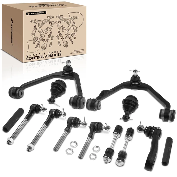 1997-1999 Ford F-250 A Set of 13 Control Arm and Ball Joint Full Kit Front Side A-Premium APCA3820