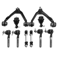 1998-2000 Ford F-150 A Set of 10 Control Arm Ball Joint Sway Bar Link Tie Rod End Kit Front Side A-Premium APCA1182