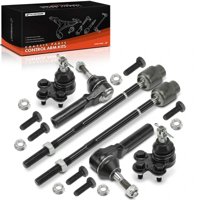 6 Pcs Front Tie Rod End & Ball Joint