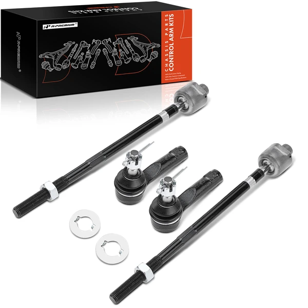 4 Pcs Inner & Outer Tie Rod End for Ford Probe 1993-1997 Mazda 626 1993-2002 MX-6