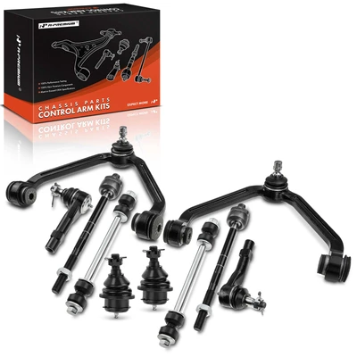 1998-2001 Mercury Mountaineer A Set of 10 Control Arm Ball Joint Sway Bar Link Tie Rod End Kit Front Side A-Premium APCA1204