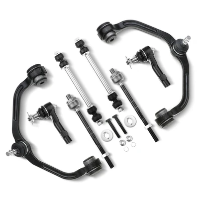 8 Pcs Front Control Arm with Ball Joint Sway Bar Link Tie Rod End