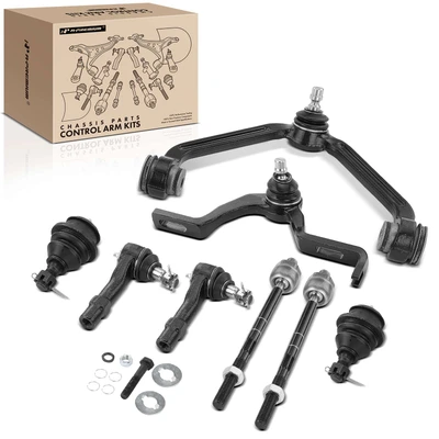 8 Pcs Front Control Arm & Tie Rod End & Ball Joint Assembly