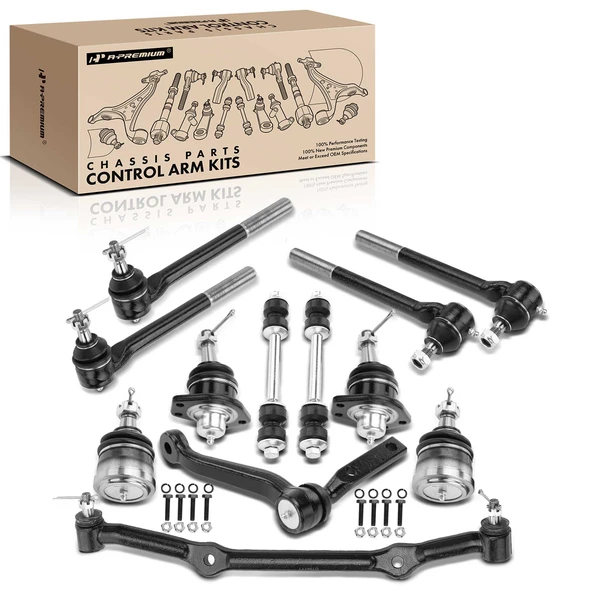 A Set of 12 Ball Joint Drag Link and Pitman Arm Kit Front Side A-Premium APCA0566