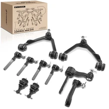 10 Pcs Front Control Arm with Ball Joint Tie Rod End