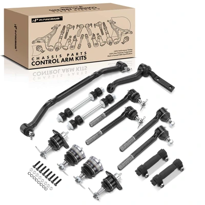 14 Pcs Front Stabilizer Bar Link & Tie Rod End & Idler Arm & Ball Joint