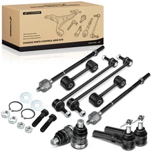 10 Pcs Front & Rear Stabilizer Bar Link & Ball Joint Tie Rod End