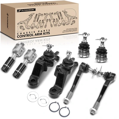 8 Pcs Front Ball Joint & Tie Rod End Kit