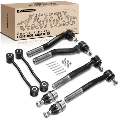 8 Pcs Front Ball Joints Tie Rod End