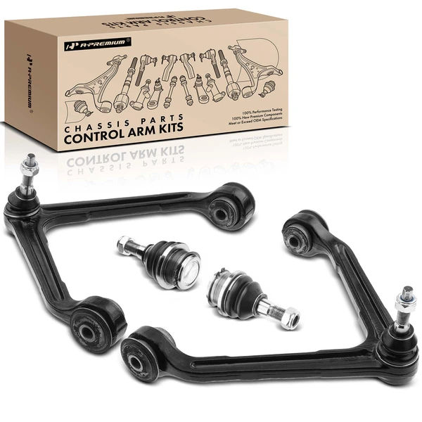 2002-2005 Dodge Ram 1500 A Set of 4 Control Arm and Ball Joint Kit Front Side A-Premium APCA0608